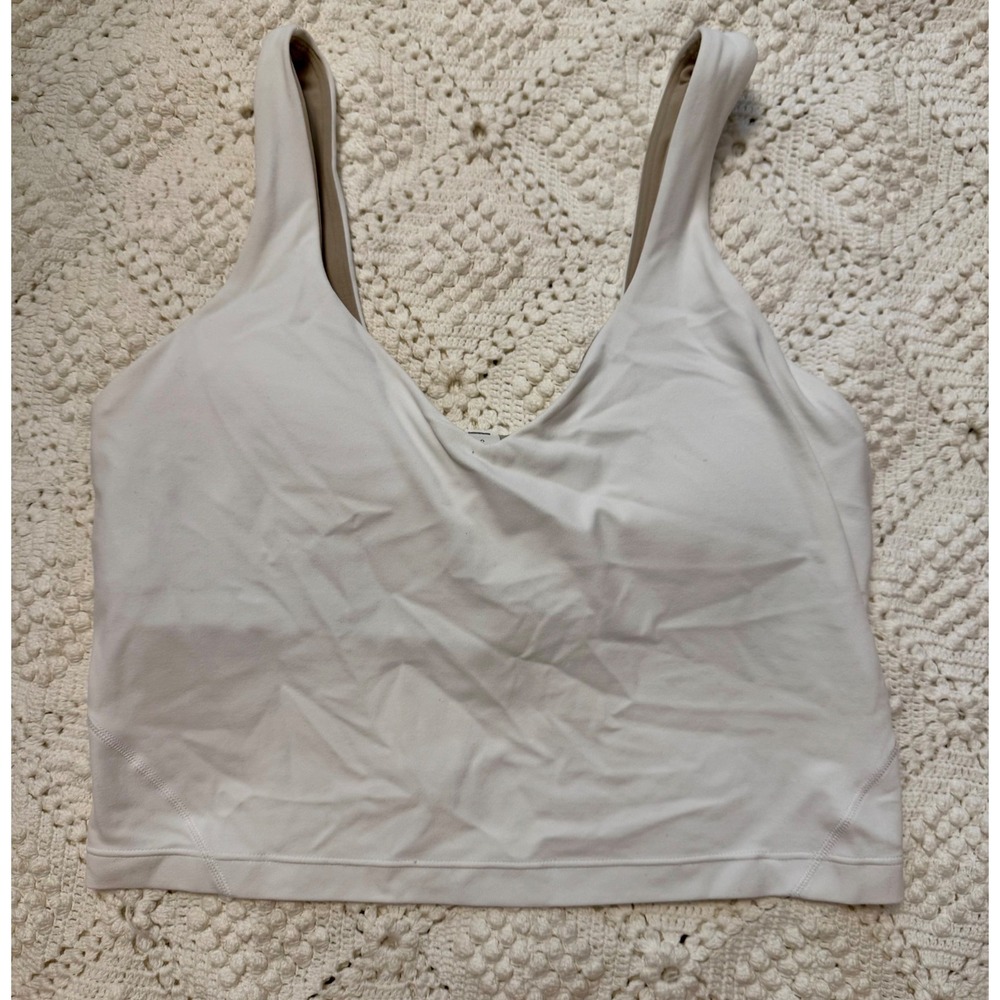 Lululemon Align Tank Top White Nulu Built-in Shelf Bra Yoga Camisole Size 6